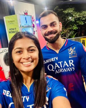 Shreyanka Patil Instagram - “There is a 1 percent chance… and sometimes that is good enough.” - Virat Kohli !! 🫡 

What an evening, what a night!!! #RCB ❤️