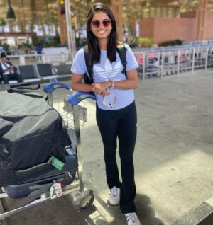 Shreyanka Patil Instagram - Bengaluru ✈️ Bangladesh !! So so so excited!! I just love Cricket and am so lucky to be playing for my country 🇮🇳!!!
