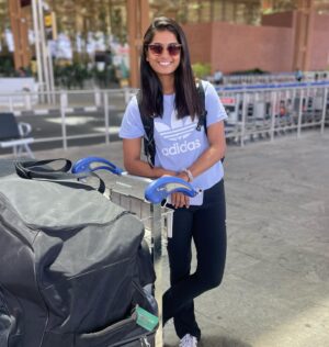 Shreyanka Patil Instagram - Bengaluru ✈️ Bangladesh !! So so so excited!! I just love Cricket and am so lucky to be playing for my country 🇮🇳!!!