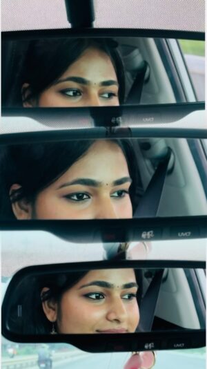 Shruthi Selvam Instagram - Enkuda long drive variya? 🚙🎵♥️ 
. 
VC: @_.the__kk._ 
Edit: @arthi_snap 😘♥️ 
.
#shruthiselvam #longdrive #drive #travel #shoot