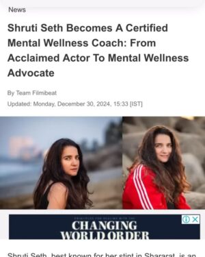 Shruti Seth Instagram - That’s a perfect sign off to 2024 🥰
A headline I’ve worked hard for and committed myself to, for the past four years. 

I hope 2025 gives me ample opportunity to use my new skills to bring benefit to as many people as I can. 
Hoping to create space for more mindful living ❤️

Thank you to all my teachers and my fellow students for keeping me motivated. 
Here’s to more wisdom in 2025 

*Swipe to read the full article* 

#mentalwellness #mentalwellnesscoach #abt #mindfulnessmeditationteacher #shruphotodiary