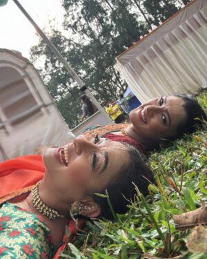 Shruti Ulfat Instagram - My Preeto.. u are a darlin… i am so happy n blessed to have a friend like you.. I am so myself with you and there is no pretence or judgments in our friendship.. i love our travel time to our shoot n back..our chitchats n sliences.. and our fun n happy moments during pur shoots. Uou make me so comfortable.. though I am the elder one but yet u are so mature than me n show me the mirror from various angles. Thank u my Preeti for just being . ❤️❤️ @preetipurichoudhary