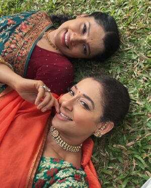 Shruti Ulfat Instagram - My Preeto.. u are a darlin… i am so happy n blessed to have a friend like you.. I am so myself with you and there is no pretence or judgments in our friendship.. i love our travel time to our shoot n back..our chitchats n sliences.. and our fun n happy moments during pur shoots. Uou make me so comfortable.. though I am the elder one but yet u are so mature than me n show me the mirror from various angles. Thank u my Preeti for just being . ❤️❤️ @preetipurichoudhary