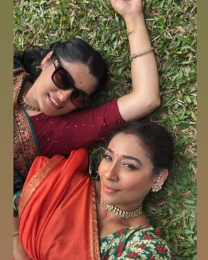 Shruti Ulfat Instagram - My Preeto.. u are a darlin… i am so happy n blessed to have a friend like you.. I am so myself with you and there is no pretence or judgments in our friendship.. i love our travel time to our shoot n back..our chitchats n sliences.. and our fun n happy moments during pur shoots. Uou make me so comfortable.. though I am the elder one but yet u are so mature than me n show me the mirror from various angles. Thank u my Preeti for just being . ❤️❤️ @preetipurichoudhary