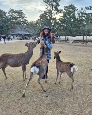 Shweta Gulati Instagram - Highlight of my day after which I fell sick miserably but didn’t give up. 
But so worth this feeling. 
Animals make me happiest. ♥️♥️♥️
#naradeerparkwasahit