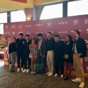 Siena Agudong Instagram - Sidelined: The QB and Me screening at @newportbeachfilmfest 

my cheeks hurt from smiling so much. Thank you so much to everyone who came and a big thank you to New Port Beach Film Festival🩵.

Don’t freak you out or anything but it’s premiering this fall on @tubi !!! (freak out, it’s okay. I did)