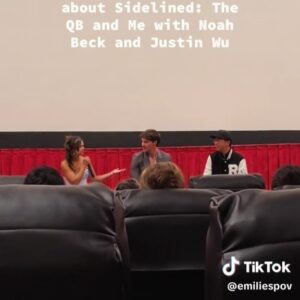 Siena Agudong Instagram - Sidelined: The QB and Me screening at @newportbeachfilmfest 

my cheeks hurt from smiling so much. Thank you so much to everyone who came and a big thank you to New Port Beach Film Festival🩵.

Don’t freak you out or anything but it’s premiering this fall on @tubi !!! (freak out, it’s okay. I did)