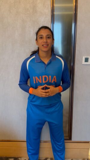 Smriti Mandhana Instagram - Yes! I am wearing jersey number 265! I trust this number, and I trust the integrity and the hard work that has made this number possible. As a sportsperson, I can tell you that this means a lot to me. Can you guess why 265? Comment below and let me know!

#265KyaHai #Why265 #Whats265 #265GuessKaro