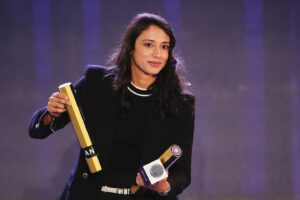 Smriti Mandhana Instagram - Honored to receive the Best International Women Cricketer award for the years 2020- 21 and 2021- 22 at the Naman Awards. Thank you for the recognition and support😇