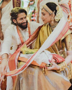 Sobhita Dhulipala Instagram - మాంగల్యం తంతునానేనా మమజీవన హేతునా
కంఠే భద్నామి సుభగే త్వం జీవ శరదాం శతం