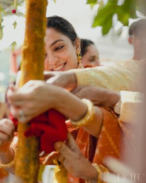 Sobhita Dhulipala Instagram - Raata sthaapana and Mangalasnaanam ☀️