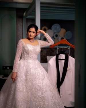 Sonal Monteiro Instagram - A touch of classic beauty !!! @chandangowda_official this post is for you ! ♥️ you deserve a shoutout for designing this gown just the way I wanted .. lots and lots of love to you ! ♥️♥️ I couldn’t have asked for anyone better than you for this gown ♥️♥️ 
@sulthandiamondsandgold thanks for designing this exquisite diamond necklace ! ♥️ 
Makeup - @ganesh_makeover 
Hair - @makeover_by_praveen 
Wearing from the house of @rentyourlook_by_chandangowda by @chandangowda_official ♥️

#tharunsonaltakeok #sonalmonteiro #tharunsudhir #mangalorewedding #christianwedding #whitegown #weddinggown
