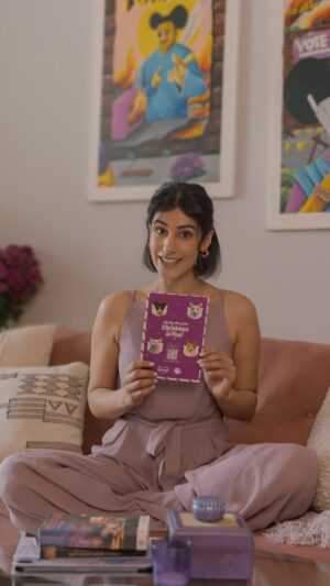 Sonia Rathee Instagram - @whiskasindia @letsblinkit , and @catcafestudio have teamed up to spread holiday cheer and help adorable furballs find their forever homes.  Look out for a special Whiskas Christmas postcard in your BlinkIt order, scan the QR code, and meet the cutest cats just waiting to be adopted 😻

Let’s make this season of giving extra purr-fect! 🎄

P.S. We don’t think Luna is ready for a sibling yet, haha! 🤭