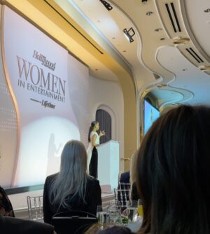 Sophia Bush Instagram - I am so behind on celebrating the good — holidays and work are wild! — but first up as a latergram must be the incredible @hollywoodreporter breakfast this week, celebrating the women in our industry and the work they’re doing. From honoring @nicolekidman’s iconic body of work — and her advocacy for women writers and directors and producers, which has been record breaking over the last seven years — to @selenagomez’s using her platform for oh so much good. My sweet angel! Then we had @kerrywashington presenting scholarship winners, and the dearest @ace.is.wild speaking about her profound documentary. When women change their lives they change the lives of everyone around them. This room was a joy to be in. I adore being a part of this stunning community.

Thank you to my @brunellocucinelli_brand family for the perfect look, and my darlings @charlottetilbury and @peace_love_alicia for the glam befitting such a room. 

As she accepted her award named after her mentor, Sherry Lansing — who was the first woman to head a major Hollywood studio — Kidman said “there was this woman who was real and interested and had seen my work — which was minimal at that time — but had seen it and talked to me just like I deserved to be there.” And the rest, as they say, was history. That’s the power of women who make art. Art is it 🩶🩶🩶