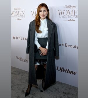 Sophia Bush Instagram - I am so behind on celebrating the good — holidays and work are wild! — but first up as a latergram must be the incredible @hollywoodreporter breakfast this week, celebrating the women in our industry and the work they’re doing. From honoring @nicolekidman’s iconic body of work — and her advocacy for women writers and directors and producers, which has been record breaking over the last seven years — to @selenagomez’s using her platform for oh so much good. My sweet angel! Then we had @kerrywashington presenting scholarship winners, and the dearest @ace.is.wild speaking about her profound documentary. When women change their lives they change the lives of everyone around them. This room was a joy to be in. I adore being a part of this stunning community.

Thank you to my @brunellocucinelli_brand family for the perfect look, and my darlings @charlottetilbury and @peace_love_alicia for the glam befitting such a room. 

As she accepted her award named after her mentor, Sherry Lansing — who was the first woman to head a major Hollywood studio — Kidman said “there was this woman who was real and interested and had seen my work — which was minimal at that time — but had seen it and talked to me just like I deserved to be there.” And the rest, as they say, was history. That’s the power of women who make art. Art is it 🩶🩶🩶