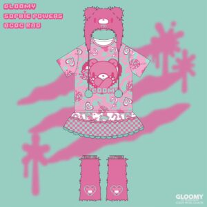 Sophie Luborsky Instagram - [ENG/日本語] Concept design for our triple collab with @gloomybearofficial and @sophiep0wers 🩷🩵⚡️ Colors based off Sophie's concept for her debut label EP, GLITCH🩵🩷

トリプルコラボのコンセプトデザイン公開！
ACDC RAGから@gloomybearofficial とシンガー兼デザイナーの @sophiep0wers とACDC RAGとタッグを組んだコレクションが登場！
今回はSophie PowersさんのデビューEP「GLITCH」をイメージしたカラーを採用🩷🩵✨️
ぜひチェックしてみてください💕
#acdcrag #noborders #gloomybear #sophiepowers

.
.
.

# jfashion #japanesefashion #kawaiifashion #harajukufashion #altfashion #alternativefashion #kawaii #emo #y2k #decora #subcul #サブカル #グル～ミ～ #かわいい #やみかわ #デコラ #サブカル #グルーミー