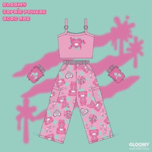 Sophie Luborsky Instagram - [ENG/日本語] Concept design for our triple collab with @gloomybearofficial and @sophiep0wers 🩷🩵⚡️ Colors based off Sophie's concept for her debut label EP, GLITCH🩵🩷

トリプルコラボのコンセプトデザイン公開！
ACDC RAGから@gloomybearofficial とシンガー兼デザイナーの @sophiep0wers とACDC RAGとタッグを組んだコレクションが登場！
今回はSophie PowersさんのデビューEP「GLITCH」をイメージしたカラーを採用🩷🩵✨️
ぜひチェックしてみてください💕
#acdcrag #noborders #gloomybear #sophiepowers

.
.
.

# jfashion #japanesefashion #kawaiifashion #harajukufashion #altfashion #alternativefashion #kawaii #emo #y2k #decora #subcul #サブカル #グル～ミ～ #かわいい #やみかわ #デコラ #サブカル #グルーミー