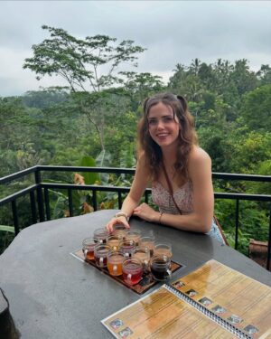 Tiffany Alvord Instagram - 🙈 To a coffee I’ll never forget - the bali catpoochino… 
💩 This was from the Bali-cat-poo-chino farm where they make some the purest freshest coffee.. from cat poo.. yup you read that right. 😅 Granted they wash, roast, and grind it so all you get is fresh fresh coffee. But these views were to die for and it was one of the best coffee views of the year.