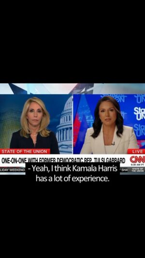 Tulsi Gabbard Instagram - For those of you who may have missed my CNN interview with Dana Bash on State of the Union: