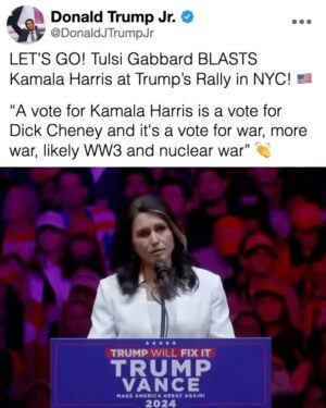 Tulsi Gabbard Instagram - Welcome to MAGA @tulsigabbard 🔥🇺🇸