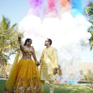 Twinkle R. Vasisht Instagram - Haldi ceremony❤️💥💫

Floral jewellery by @florenzaaflowers 

Photography by @sourabhkatariaphotography 

Mua @sonalii_makeup