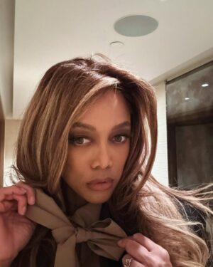 Tyra Banks Instagram - BowTy Cray-Cray. But…wait til you see the FULL ‘fit. She snatched! Posting soon. Promise. OK?