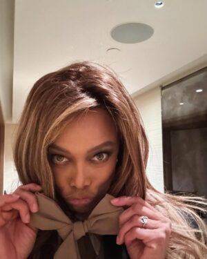 Tyra Banks Instagram - BowTy Cray-Cray. But…wait til you see the FULL ‘fit. She snatched! Posting soon. Promise. OK?