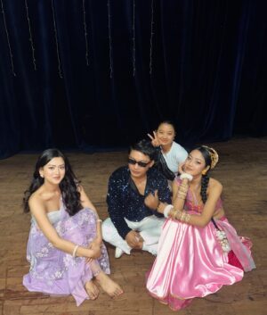 Upasana Singh Thakuri Instagram - 24 hours of chaos, dance, and dirty feet. Couldn’t have asked for better partners in crime 🎬 🤍
