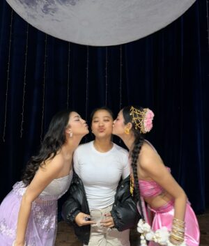 Upasana Singh Thakuri Instagram - 24 hours of chaos, dance, and dirty feet. Couldn’t have asked for better partners in crime 🎬 🤍