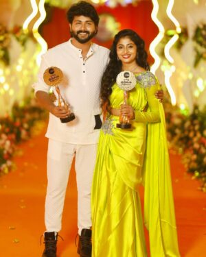 Vaishnavi Arulmozhi Instagram - All thanks to my extended family 💚

Costume : @pvdesignerstudio 
Hair : @abirami.bl 

#vaishnavi #vaishnaviarulmozhi