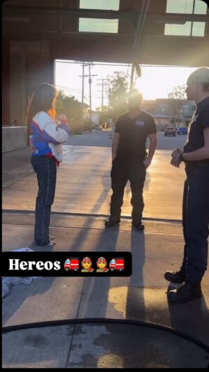 Vanessa Villela Instagram - This is a day I will never forget. In collaboration with Nestlé my husband and I had the honor of delivering hydration drinks to the incredible firefighters who are risking their lives to protect us during the devastating wildfires in Los Angeles.

The LA fires have destroyed thousands of homes and left so many families heartbroken, including some of our friends and people we love and respect. Witnessing the courage and dedication of these heroes was deeply humbling. Their selflessness reminds us of the strength and resilience of our community. They were so grateful and kind—the first thing they asked was if the shelters had enough supplies before them. 🥹 They also took the time to share their stories with us, recounting how heartbreaking and challenging this experience has been.

This is a time for us to come together, support one another, and help rebuild what has been lost. Whether through donations, volunteering, or simply spreading awareness, every small action makes a difference. Let’s unite to make our city and its people strong again. 🙏

To our firefighters: thank you for your bravery and unwavering commitment. You are the true definition of heroes. 🧑‍🚒👨‍🚒🚒❤️

If you have the opportunity, please help in any way you can. No matter how small or big, your act of kindness can change someone’s life. 🦋 
We Love You LA ❤️
Thank you @jesmacm for making this happen 🩷🙏🪽