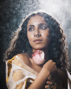 Veebha Anand Instagram - Wrapped in whispers of gold and lace,
She stands a vision, calm embrace.
A flower held, a spirit free,
Rooted deep, yet wild as sea.

@rachitvoraphotography @sanalakhanifashionstylist @blush_on_by_shrutishah @the_hair_flares @copperbrown_productionbkk @dungrani_official