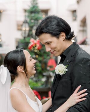 Veronica Merrell-Burriss Instagram - 3 years and forever more! Happy Anniversary! 💜