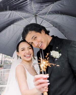 Veronica Merrell-Burriss Instagram - 3 years and forever more! Happy Anniversary! 💜