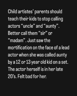 Vinodhini Vaidynathan Instagram - Shall we think about this? Like the last two days I’ve been seeing, “happy birthday Dhanush uncle”. Dude, Dhanush is not your uncle. Stop calling him that.
Edit: P()&🔥s in comments saying sir or madam is slavery mindset while themselves being in jobs where they address bosses or colleagues the same way or in other walks of life too. 🤡