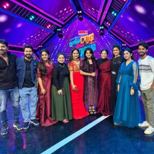 Vinodhini Vaidynathan Instagram - Some amazing times were had at @suntv ‘s #naangareadyneengareadyah show as judge for Christmas and new year episodes last week. All costumes courtesy: @oshinanil - ❤️