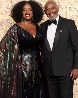 Viola Davis Instagram - A revelatory evening. I see my "legacy" more clearly than ever. I'm...inspired. Thank you Golden Globes for this honor. It has sparked a flame ❤️❤️🙏🏿

My Golden Globes Look 🖤💜💛🩷💚🖤
Dress by @Gucci @sabatods
Earrings by @swarovski
Styled by @elizabethstewart1 
Hair by @jamikawilson
Nails by @julieknailsnyc
MUA by @sergiowastaken