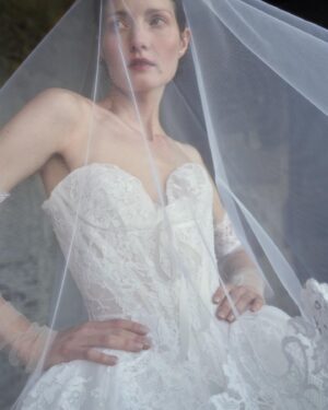 Vivienne Westwood Instagram - Decorated with exquisite layers of lace and tulle, the Marie-Antoinette is offered alongside a mini petticoat. The outer lace layer combines delicate cotton lace, tulle and marquisette. ⁠
⁠
The lace train features intricate details with cotton lace and Baronesse fabric. Beneath, the petticoat layers of Chantilly lace and tulle enhance the voluminous silhouette. ⁠
⁠
Photographer @alexiamavrolleon ⁠
Makeup Artist @machiko_yano ⁠
Hair Stylist @blakejhenderson ⁠
Nail Artist @nailsbynadiabx ⁠
Casting Director @nachumshonn ⁠
⁠
#VWBridal #WestwoodBridal