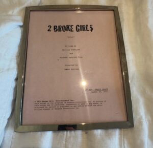 Whitney Cummings Instagram - You really find out what matters when you can only grab a couple things to evacuate. Rodney Dangerfield tonight show notes, two broke girls pilot script cover page, painting of Mona by @kevingchristy, Carries mirror from Sex and the City - a gift from michael Patrick king. 💔 there is just nothing to say.