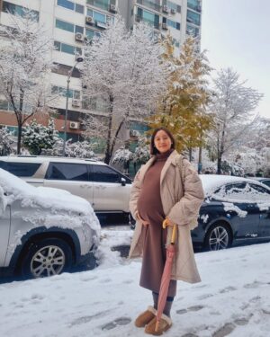 Woo Hye-rim Instagram - 더 늦기 전에 올리는 마지막 만삭 사진🙂💓 #새로운시작