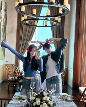 Worranit Thawornwong Instagram - Besties make every season brighter. ✨🫶🏻
❤️💚❤️💚❤️💚

#AtticoCucinaItaliana
#AtticobyRadissonPlaza 
#BangkokRooftop #RooftopDining
#GOATHUBPR