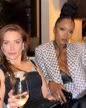 Yaya DaCosta Instagram - About last night…

1. Celebrating the Golden Globes winners and nominees with our Netflix family.
2. Mingling and schmingling.
3. Started at St. Michael’s Montessori School, now we’re here. @alekseiarcher 
4. Started in Chicago, now we’re here. @sophiabush 
5. Love this powerhouse of a woman.
6. I will always take advantage of a good photo booth.
7. Joy as medicine.
8. I took a makeup class with @_cincodemaya last month and now I think I’m a professional. lol
9. I say a little prayer for those fighting for their right to exist. I say a little prayer for the planet— Onile, Gaia, Pachamama. I say a little prayer for humanity’s past, present and future generations. A prayer for the animal kingdom, and another for our plant allies. I say a little prayer for peace. May every act of ill intent be intercepted and alchemized by Divine Order in service of New Earth. I love you.

suit: @kentegentlemen of Côte d’Ivoire 
shoes & purse: @balmain 
nails: @heyquisa 
hair: @chiomanvhair 
makeup: Eu. Moi. Yo. Me. Mimi. Watashi (wa suta 😜)