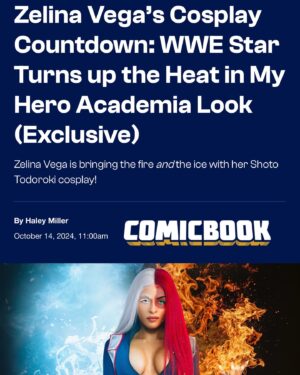 Zelina Vega Instagram - SHOTO TODOROKI of MY HERO ACADEMIA!! Full photo only on @comicbook . com! Link in bio! Check out my latest cosplay for this week on ZELINA’s HALLOWEEN COSPLAY COUNTDOWN!