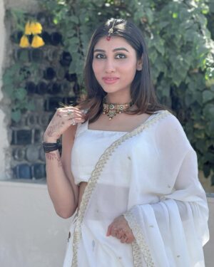 netri nisarg trivedi Instagram - 🦢
For AT wedding 
Styled by: @stylebydevang 
Pc  @musicwaala