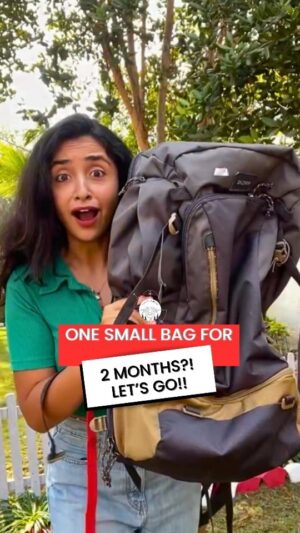 Aakansha Monga Instagram - It’s actually 2 months with this 1 bag 💪🏼😛

I’m all set and ready for my next trip and I have managed to fit all the outfits, shoes, toiletries, swimwear and even snacks into JUST ONE carry-on bag!!
 It’s all about the art of packing light with a touch of strategy, here’s how-

👉Roll, don’t fold - Just roll your clothes to minimize wrinkles and save space
👉I’m going to a tropical destination so my clothes aren’t heavy, but even for cold places opt for good thermal inners and warmees instead of bulky jackets
👉Opt for versatile pieces that can be mixed and matched effortlessly! 
👉Pro Tip: Invest in packing cubes to keep things organized & maximize space
👉 Ultra Pro tip: Pray for the zipper mercy!!🤣

Unfortunately the 50L rucksack I use is from Decathalon and they have discontinued this one. But any 50L rucksack would work for this. I personally recommend-
🎒Trawoc TRAWOC 50L Weather Resistent Travel Bag OR
🎒Osprey Farpoint 40 Travel Pack

Don’t forget that minimalism is way to go so prioritize essentials and the best souvenirs are the memories you make along the way❤️

Now if you’re ready to say goodbye to those big and heavy suitcases, tell me your favourite packing hacks in the comments below!

[TravelAmore, Travel hacks, packing tips, packing hacks, Travel packing, backpack, Travel life, luggage]