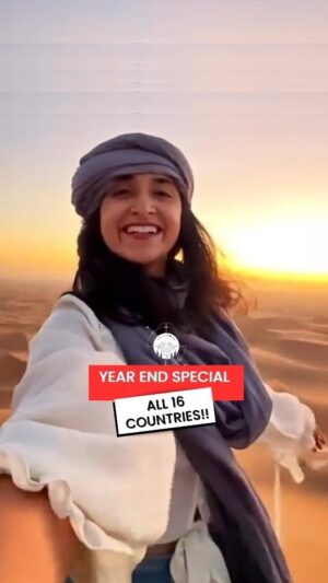 Aakansha Monga Instagram - How many flags can you count? 😉
I love making this video every year, it’s like a year end ritual now! 2023 was amazing. A year I know I’ll remember for the rest of my life. 
So grateful, so proud, so happy. Thank you for supporting me, showing me immense love and helping me find a travel family online!
Time to make 2024 epic NOW! 🔥 I’m so excited. 
Signing off for the year. I hope 2024 is full of happiness & good health for everyone reading this!!! 

Ciao, see you next year!!!!!💜💜💜💜💜
TravelAMore 🌎

[2023 season, new year, travel trend, travel video, travel transition, transition video, traveling woman, female traveler, inspiring]