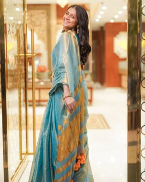 Aarohi Patel Instagram - Sarees make me the happiest 🥹🙌🏻
Stylist - @styleitwithniki
Assisted by - @__sakshirangwani
Saree - @eternitybysakshi
Jewellery - @p.c.chandrajewellers
Clicked by @badal_patel52 @chiragpanchal__
Put together by @kalakarassemble