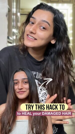 Aashi Adani Instagram - How to heal your damaged hair! 💆🏻‍♀️✨ I do this technique twice a month or whenever I feel like my hair is looking too dry and it works like MAGIC! 🪄 How do we like this at - home spa?
