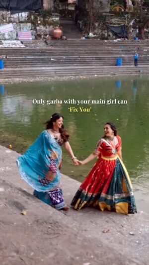 Aashi Adani Instagram - *pun intented* 😌 tag your garba girlie 💃
-
Alfiya’s outfit: @nimbdeefashion 
Hair: @hairstylebymuskan 

Aashi’s outfit: @divas.couturebyapexa 
Hair: @hairbyameee 

#navratri2024 #navratrifestival #navratricollection #garbagirls #garbaqueen #garbareels #garbadance #navratrichaniyacholi #navratrigarba #chaniyacholilove #fyp #garbagirlsgang