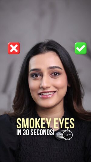 Aashi Adani Instagram - How to do a GREAT Smokey eye look in just 30secs! Have you saved this video?🥰